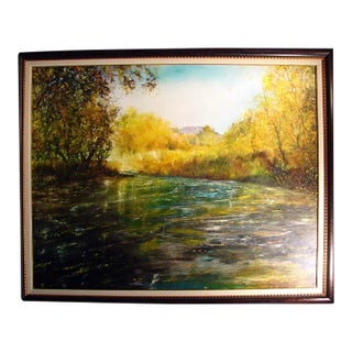 Dave Iles Autumn Out West on Canvas Hand Signed Original Painting on Canvas For Sale