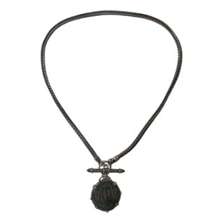 1990s Roman Coin Sterling Silver Necklace For Sale
