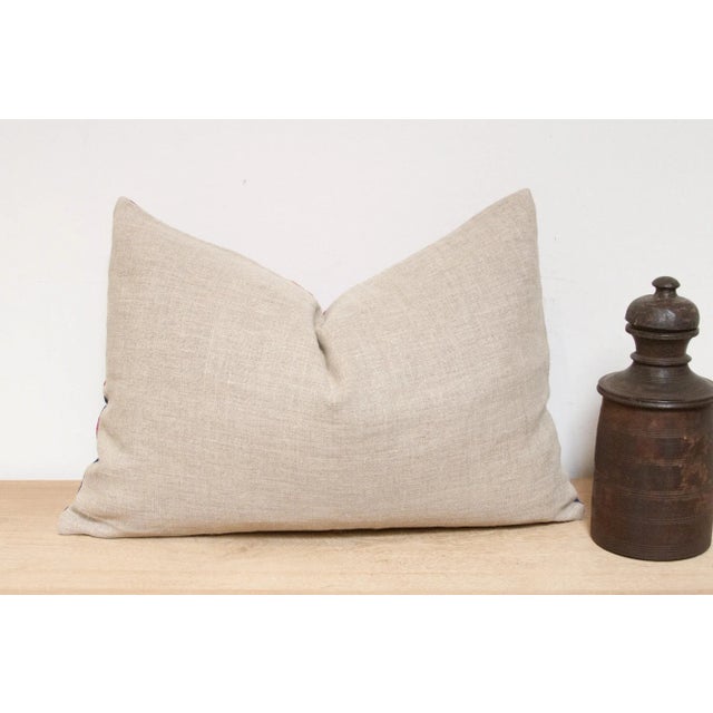 Safira Embroidered Floral Pillow For Sale In Los Angeles - Image 6 of 7