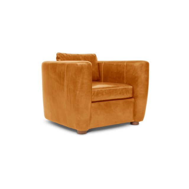 Casa Cosima Harris Chair, Camel Leather For Sale - Image 4 of 4