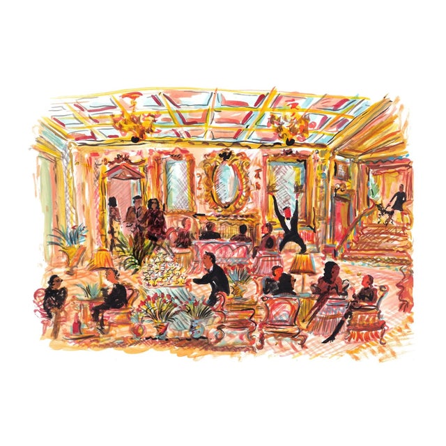 The Lobby in the Afternoon Print by Pauline De Roussy De Sales For Sale