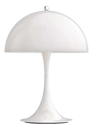 Panthella Portable Led Table Lamp with Battery Ø 25 Cm, 1970s