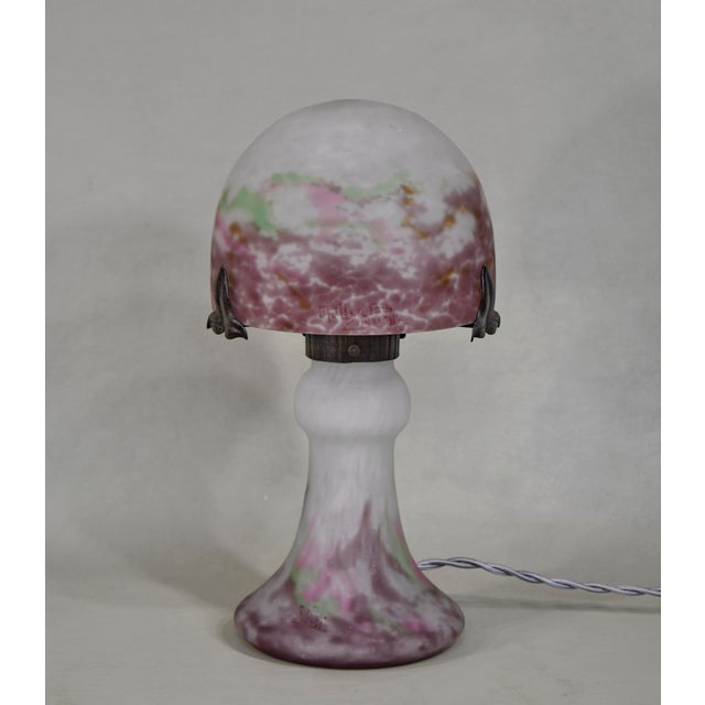 Muller Frères French Art Deco Mushroom Table Lamp by Muller Freres - 1920s France For Sale - Image 4 of 7