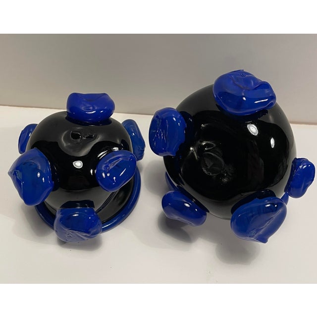 Glass 1990s Art Glass Cream and Sugar Coffee Set For Sale - Image 7 of 7