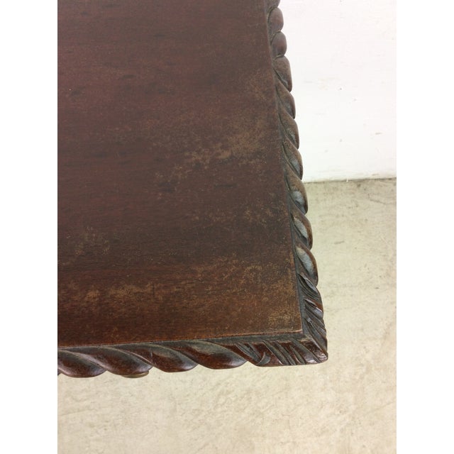 Empire Revival Carved Mahogany End Table For Sale - Image 11 of 12