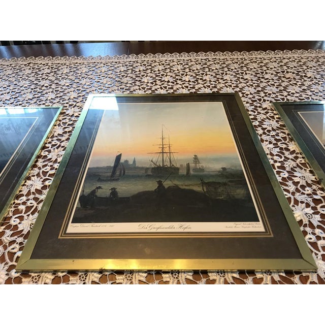 Set of 3 images Reproduction of Caspar David Friedrich. Reproductions of the photo Made in the 70s Dimensions 2 seek: H. -...