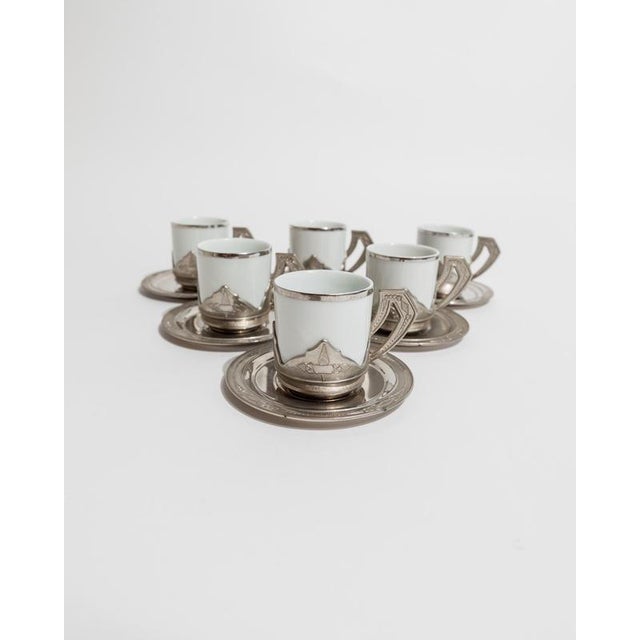 Vintage Coffee Set with Saucers, 1960, Set of 12 For Sale - Image 3 of 11