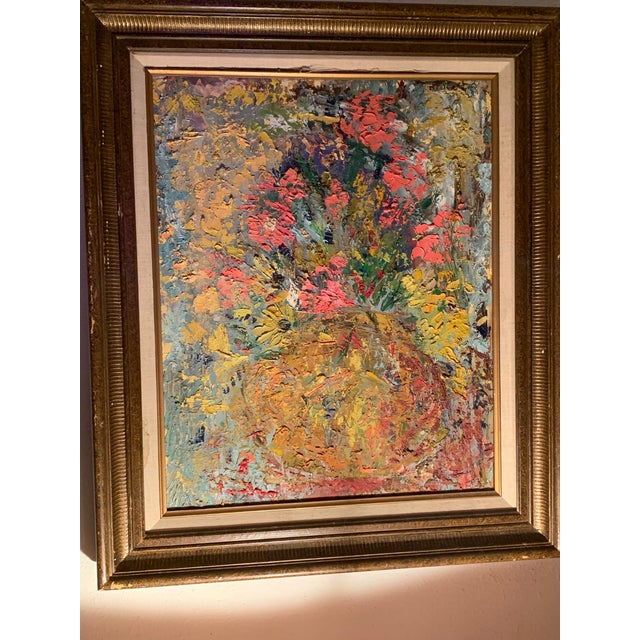 1940s 1940s Mid-Century Modern Abstract Floral Still Life For Sale - Image 5 of 5