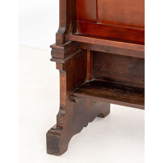 American Renaissance Style Wood Church Pew For Sale - Image 10 of 10
