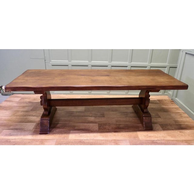 Large 19th Century French Oak Refectory Table For Sale - Image 3 of 7