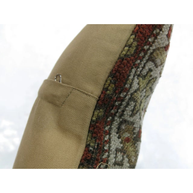 Pillow made from a vintage turkish mohair rug with cotton back. 1'4'' x 1'5''.