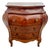 Vintage Petite Venetian Bombe Commode Small Chest of Drawers Burled Walnut For Sale
