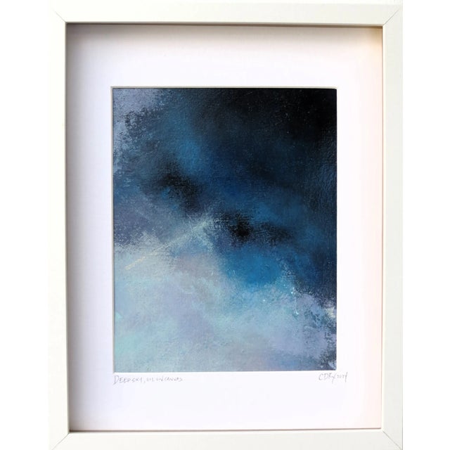 Framed Abstract, Blue/Purple by C. Damien Fox 2024. For Sale - Image 4 of 6