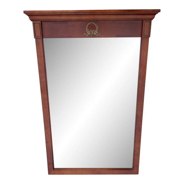 Vintage Bombay Company Cherry Trumeau Beveled Mirror For Sale