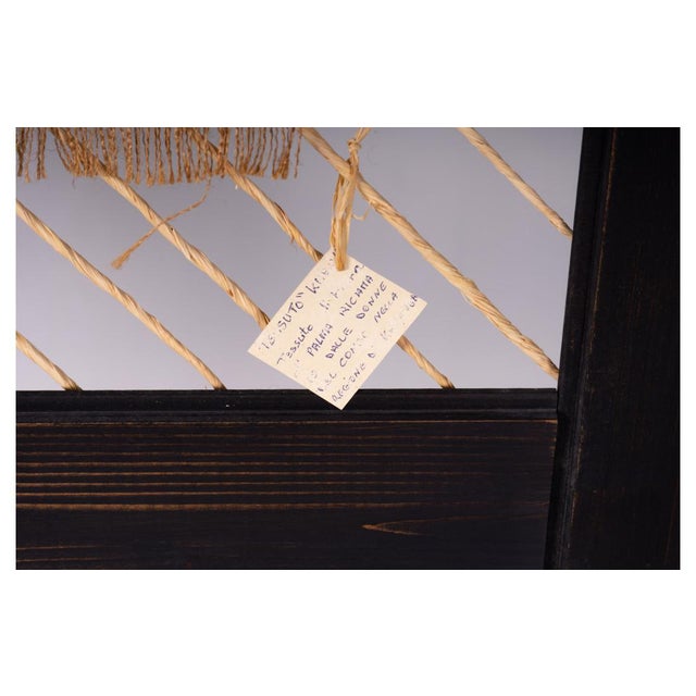 Ethnic Fabric Artwork with Wooden Frame For Sale - Image 4 of 7