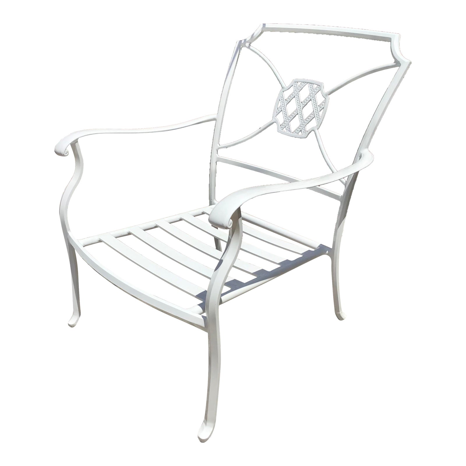 French Patio Arm Club Chair Frame Chairish