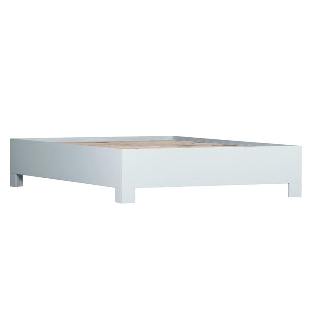 Chippendale Platform Bed California King - Light Blue For Sale - Image 9 of 12