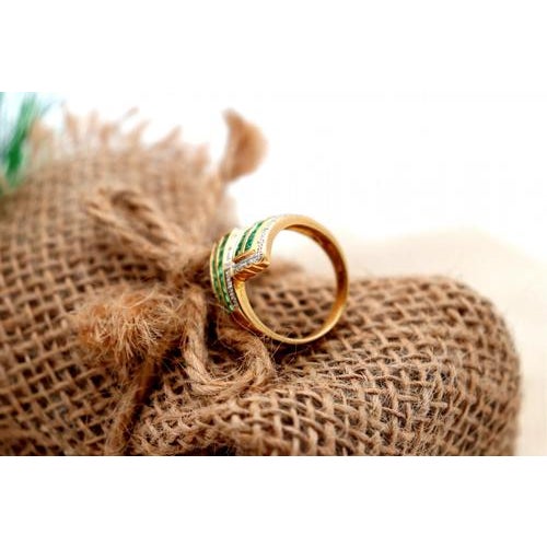 Gold Ring with Diamonds For Sale - Image 3 of 6