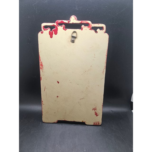 Antique Asian 3d Cinnabar-Esque Woman Wall Art For Sale - Image 4 of 4