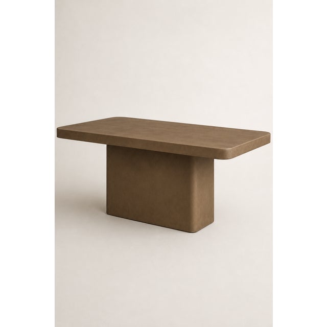 Contemporary Monolite Microconcrete Dining Table by Andrea Toffanin for Hood - Back & Forth Design For Sale - Image 3 of 6