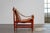 Wood Scandinavian Safari Leather Lounge Chair in Teak, 1960s For Sale - Image 7 of 10