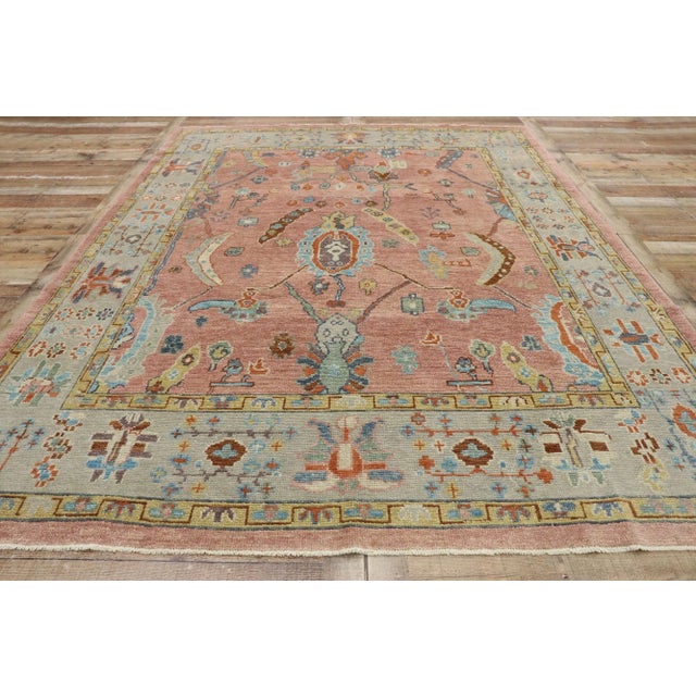Textile Rustic Turkish Oushak Rug - 08'00 X 10'09 For Sale - Image 7 of 9