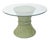 Rattan lounge set. Aqua green. Made by Maugrion for Roche Bobois. One round table with beveled glass top. No chips or...