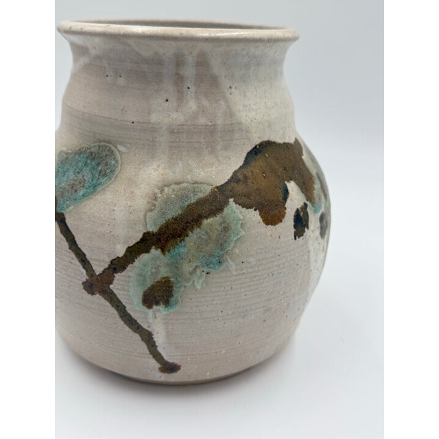 Mid-Century Modern 1980's Vintage Studio Pottery Vase. Signed For Sale - Image 3 of 6