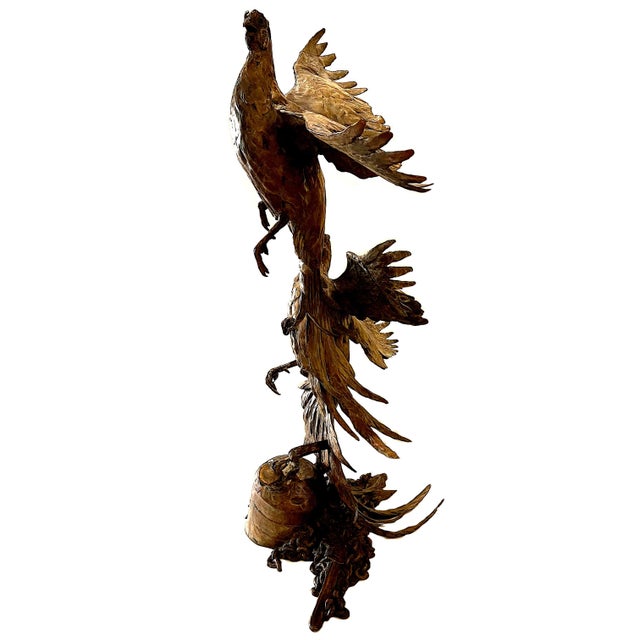 Monumental Bronze Sculpture - Pheasants - "Farmboys" by Stefan Savides For Sale - Image 6 of 13