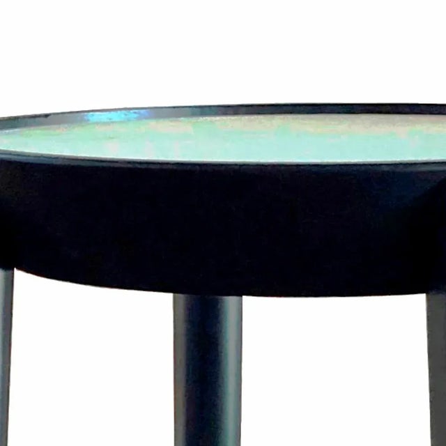 Wood Minimalist Italian Black & White Side Table, 1970s For Sale - Image 7 of 16