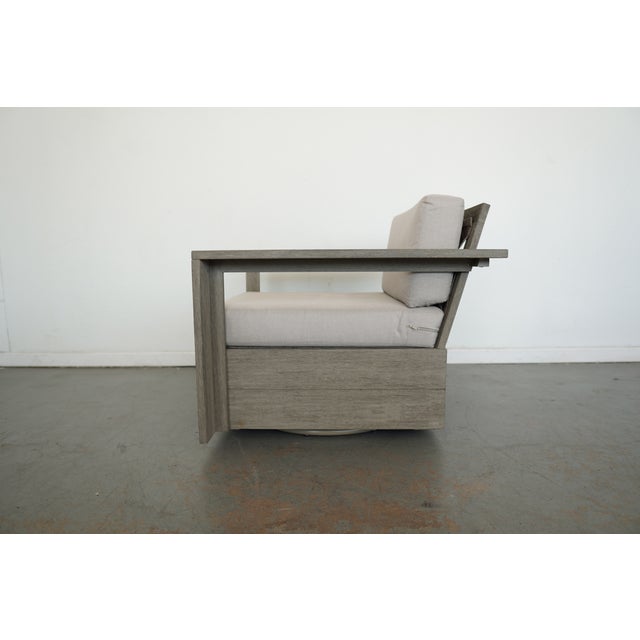 West Elm Portside Outdoor Swivel Chairs (Set of 2) For Sale - Image 12 of 16