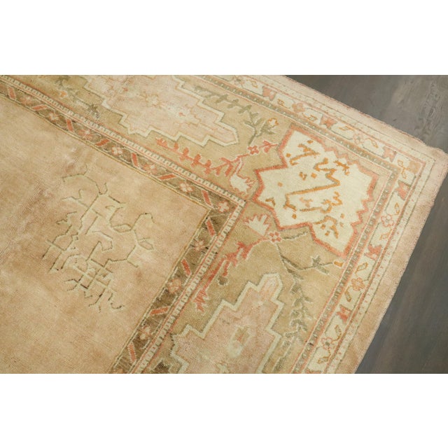 Antique Zabihi Collection Light Pink Turkish Oushak Oversize Rug - 11'4" x 14'5" For Sale - Image 10 of 12