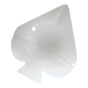 Vintage Alabaster Playing Card Symbol Spade Shaped Ashtray