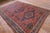 1890s Red Blue Tribal Geometric Antique Caucasian Sumak Rug 7'6" X 10'6" Flatweave Wool Carpet For Sale - Image 4 of 7