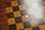 Maitland Smith Marquetry Inlay Leather Mahogany Game Table & 4 Shield Back Chair For Sale - Image 12 of 18