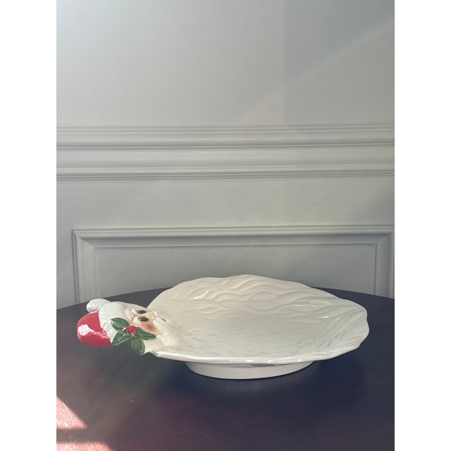 1970s Fitz and Floyd Santa Footed Platter For Sale In Washington DC - Image 6 of 9