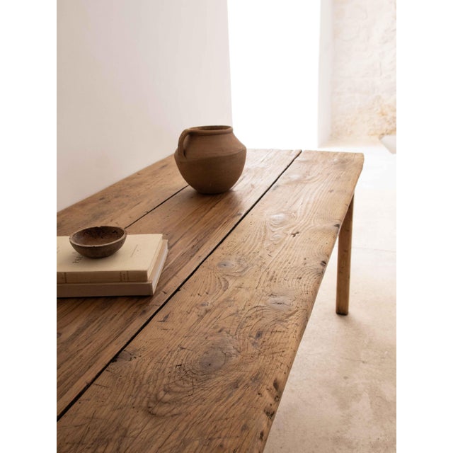 Long Pine Dining Table For Sale - Image 5 of 8