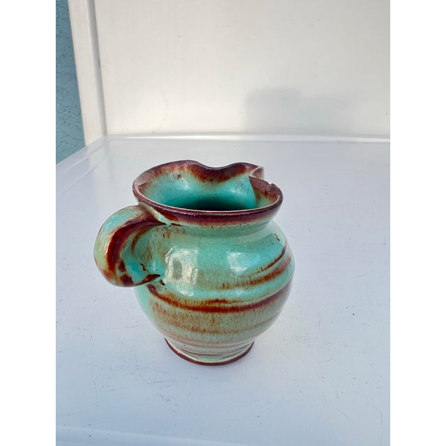 Vintage 1930s Little brown & green clay pottery. Unsigned but I was told it was made by Walter Gebauer.