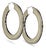 Miriam Salat Iconic timeless Resin Ivory Hoops Set In Sterling Silver & Topaz For Sale In New York - Image 6 of 18
