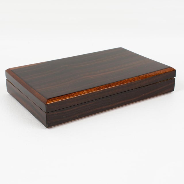 Art Deco Macassar Wood Decorative Lidded Box, circa 1930 For Sale - Image 11 of 12