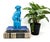 Striking vintage Chinese turquoise glazed foo dog, finely modeled with an expressive face, curled mane, and intricate...