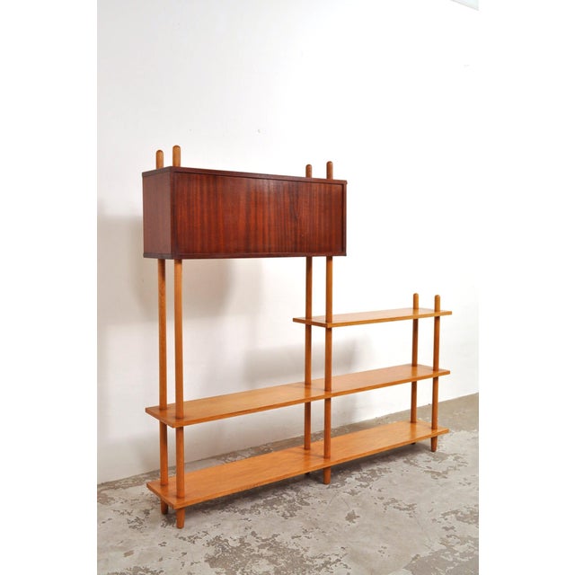 Vintage Room Divider in Beech, Oak and Mahogany, 1950s For Sale - Image 12 of 13