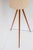 Large Scandinavian Teak Tripod Floor Lamp with Drawn Thread Embroidery Shade For Sale - Image 16 of 17