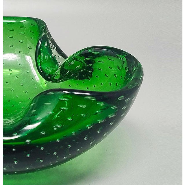 Large Green Sommerso Murano Glass Ashtray or Catchall by Flavio Poli for Seguso, 1960s For Sale - Image 6 of 7