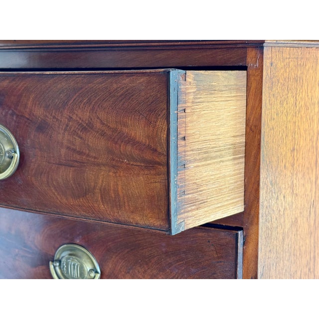 Wood Early 19th Century George III English Bow Front Mahogany Chest on Stand For Sale - Image 7 of 18