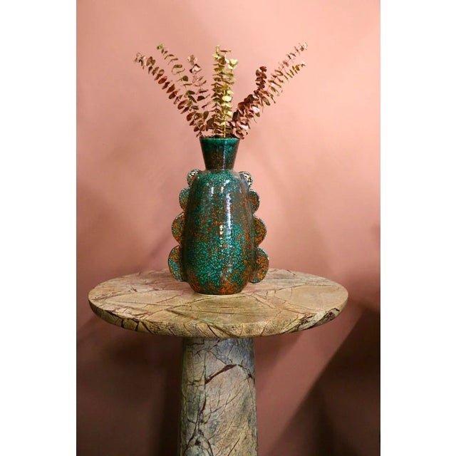 Contemporary Handmade Moroccan Tamegroute Vase For Sale - Image 3 of 3
