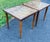 Brown Vintage 1960s Wood Square Stacking Side Tables With Glass Tops, a Pair For Sale - Image 8 of 9