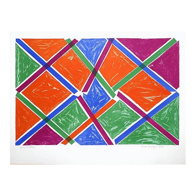 Abstract Composition - Original Lithograph by Piero Dorazio - 1968 1968 For Sale