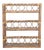 Mid 20th Century Audoux Minet Style Shelf, Rattan Wood Wall Shelf For Sale