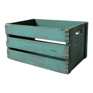 Vintage Painted Wood Crate